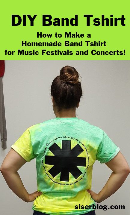  Music Festivals and concerts call for fun, playful clothing. Why not represent one of your favorite bands while rocking some tie dye? Siser hear transfer vinyl can be ironed onto almost any T-shirt! Put your favorite band, lyrics, or images on a top for a custom look. 