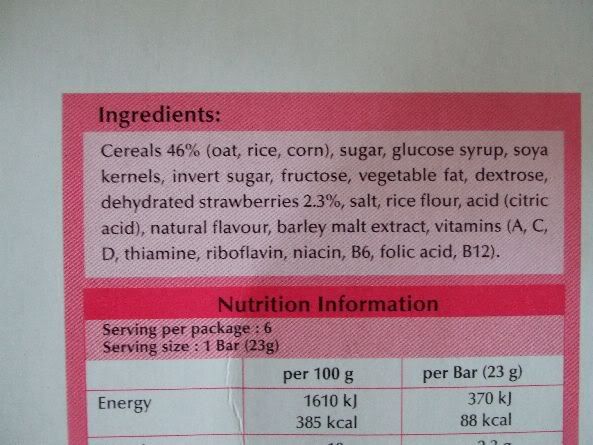 The ingredients – Cereals 46%