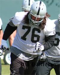 Raiders offensive line center of questions