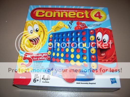 Connect 4 Four 2009 Checkers Board Game Good Condition  